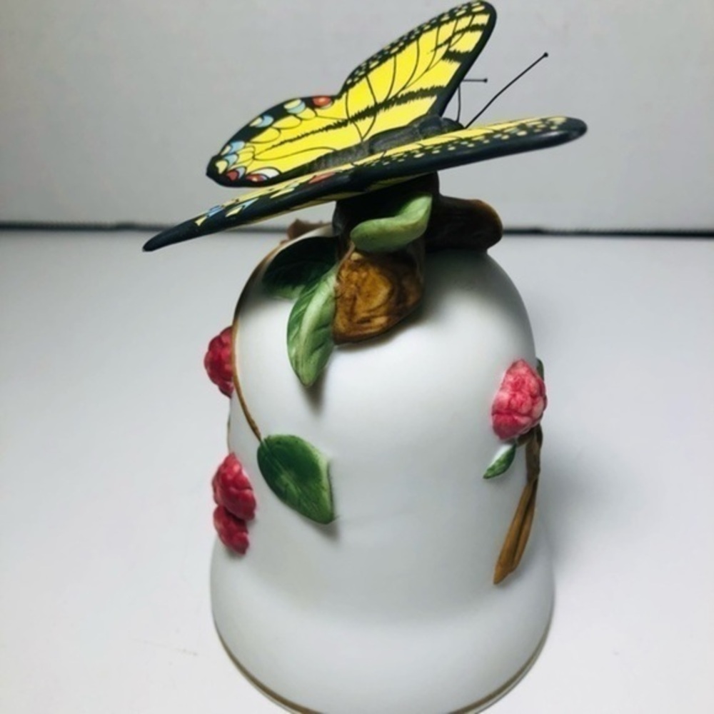 Vintage 1992 LEFTON Butterfly Porcelain Collectible Bell